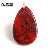 Bloodstone Pendant for DIY Necklace Slide Healing Crystals Beads