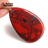 Bloodstone Pendant for DIY Necklace Slide Healing Crystals Beads