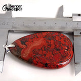Bloodstone Pendant DIY Necklace Healing Crystal Beads