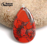 Bloodstone Pendant for DIY Necklace Healing Crystals Beads