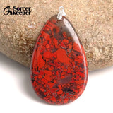 Bloodstone Pendant DIY Necklace Healing Crystal Beads