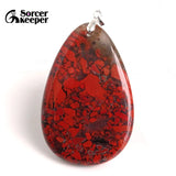 Bloodstone Pendant DIY Necklace Healing Crystal Beads