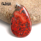 Bloodstone Pendant DIY Necklace Healing Crystal Beads