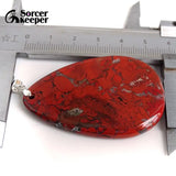 Bloodstone Pendant for DIY Necklace Water Drop Slide Healing Crystals Beads