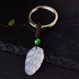 Chalcedony Carved Leaf Agate Pendant for DIY Jewelry Making