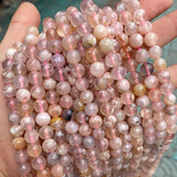 Cherry Blossom Agates Round Loose Beads 6-12mm Spacer Beads
