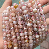Cherry Blossom Agates Round Loose Beads 6-12mm Spacer Beads