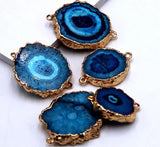 Chrysanthemum Agate Quartz Crystal Pendant for DIY Jewelry Making