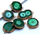 Chrysanthemum Agate Quartz Crystal Pendant for DIY Jewelry Making