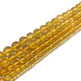 Citrine Gem Stone Beads 4-12MM Lemon Crackle Rock Crystal DIY Jewelry Making