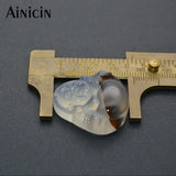 Natural Gem Stone Carved Laughing Buddha Pendants 25x27mm Lucky Guardian