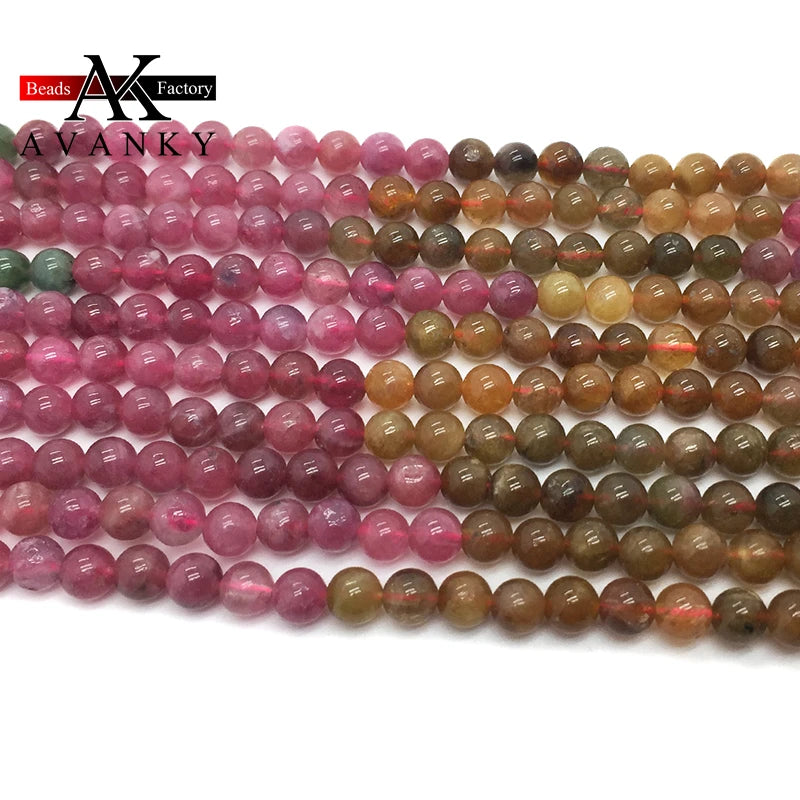 Tourmaline Beads For Jewelry Making 5mm Round Spacer Beads