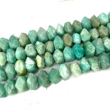 Green Amazonite Irregular Cut Spacer Beads for Jewelry Making 6*11mm
