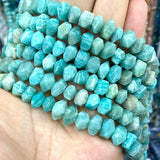 Green Amazonite Irregular Cut Spacer Beads for Jewelry Making 6*11mm