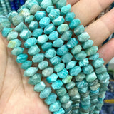 Green Amazonite Irregular Cut Spacer Beads for Jewelry Making 6*11mm