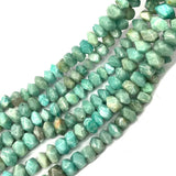 Green Amazonite Irregular Cut Spacer Beads for Jewelry Making 6*11mm