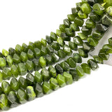 Green Jades Irregular Cut Spacer Beads 6*11mm