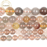 Multicolor Rutilated Quartz Beads 6-10mm Strand
