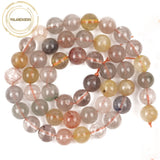 Multicolor Rutilated Quartz Beads 6-10mm Strand