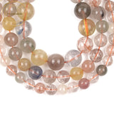 Multicolor Rutilated Quartz Beads 6-10mm Strand