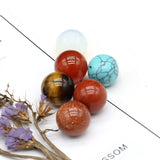 Gem Stone Pendant Yellow Jade Turquoise Tiger Eye Charms Healing DIY Necklace