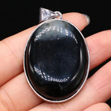 Gem Stone Pendants Reiki Heal Silver-plated Charms Jewelry Making