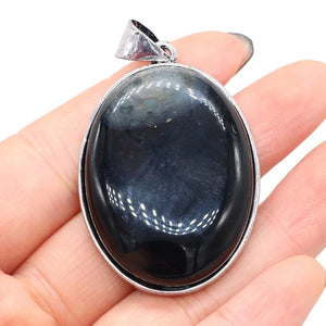 Gem Stone Pendants Reiki Heal Silver-plated Charms Jewelry Making