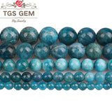 Ocean Apatite Round Loose Beads 4 6 8 10 12MM DIY Jewelry Making