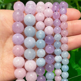 Purple Morganite Round Gemstone Spacer Beads 15''