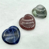 30MM Quartz Crystal Heart-shaped Thumb Stone for DIY Jewelry Making 10Pcs