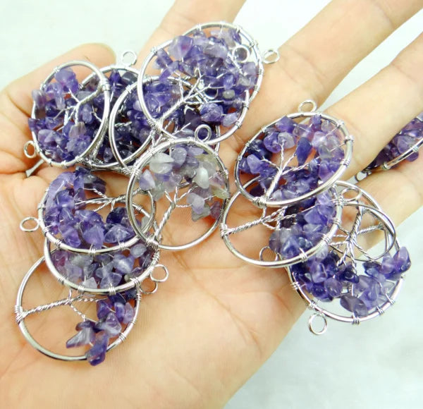 7 Chakra Reiki Healing Tree Of Life Pendant - 10pcs