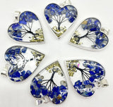 7 Chakra Resin Life Tree Heart Pendant Charms for DIY Jewelry Making