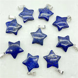 24PCS Gem Stone Quartz Crystal Pendant Charms for DIY Jewelry Making