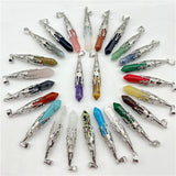 Amethyst Pendulum Quartz Crystal Pendant 20Pcs