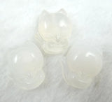 Natural Gem Stone Quartz Crystal Chalcedony Agates Fox Charm Pendant