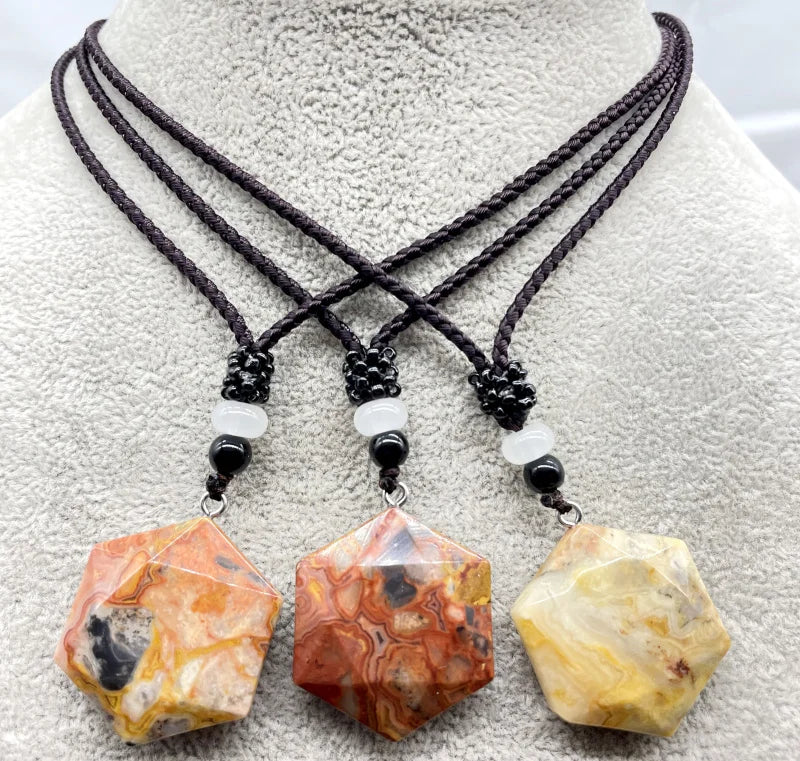 Gem Stone Quartz Crystal Fluorite Aventurine Star of David Pendant Charms