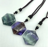 Gem Stone Quartz Crystal Fluorite Aventurine Star of David Pendant Charms