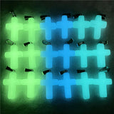 12Pcs Quartz Crystal Fluorescence Cross Pendants for DIY Jewelry