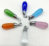 Gem Stone Quartz Opal Cat's Eye Pendants Charms for DIY Jewelry Making