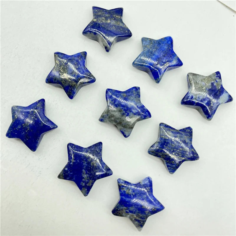 Quartz Crystal Pentagram Five Pointed Star Shape 12Pcs