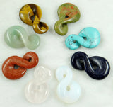 Gem Stone Quartz Turquoises Chalcedony Pendant 10Pcs