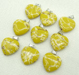 Quartz Crystal Aventurine Heart Pendants DIY Jewelry Making Necklace Accessories