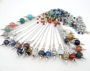 Tiger Eye 7 Chakra Reiki Pendulum for Dowsing