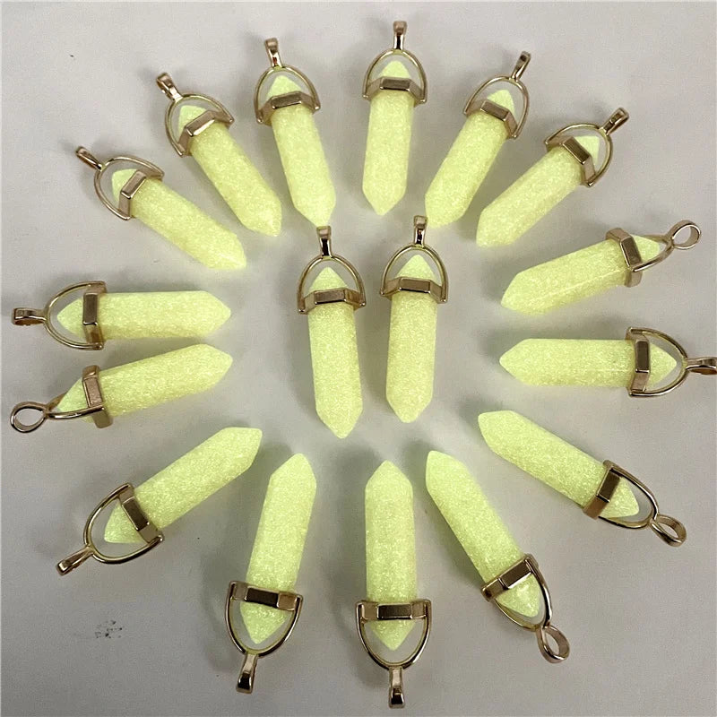 Quartz Multicolored Crystal Pendulum Pendants 24Pcs