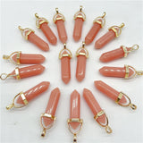 Quartz Multicolored Crystal Pendulum Pendants 24Pcs