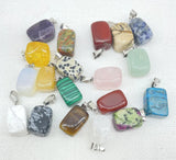 Irregular Shape Gem Stone Pendants 10Pcs