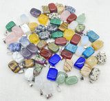 Irregular Shape Gem Stone Pendants 10Pcs