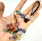 7 Chakras Quartz Crystal Tassel Pendant for Healing Reiki