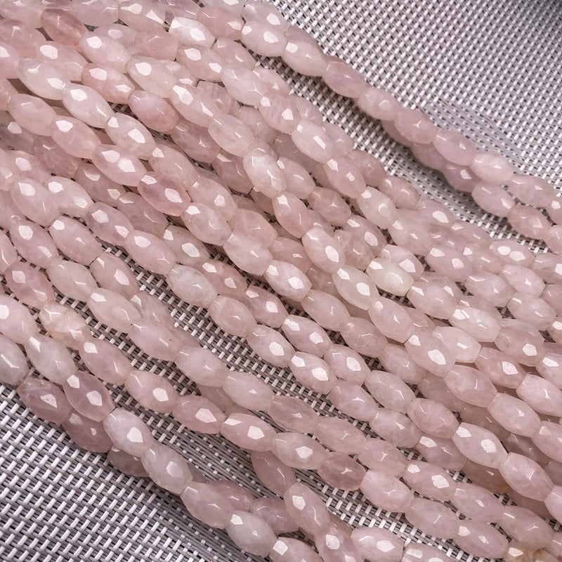 Tiger Eye Opal Beads Faceted Rice Shape Crystal Agates Loose Beads