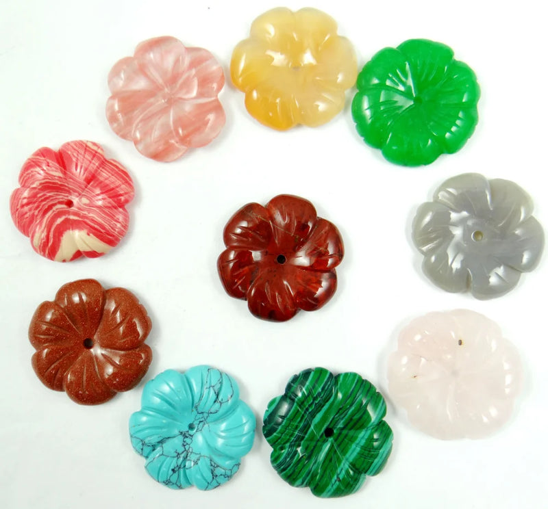 Gem Stone Turquoise Quartz Crystal Opal Tiger Eye Pendant for DIY Jewelry Making